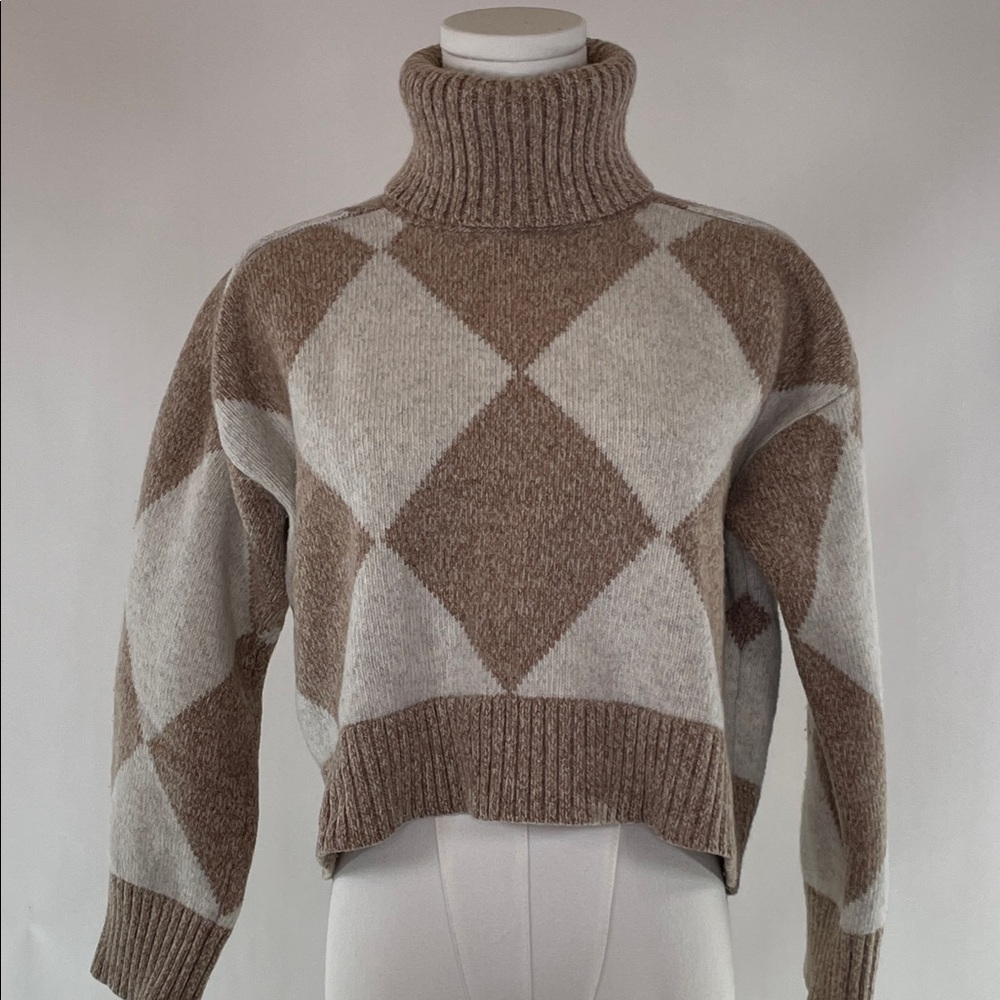 Derek Lam 10 Crosby Catalina Diamond Sweater, S/P (flaw)